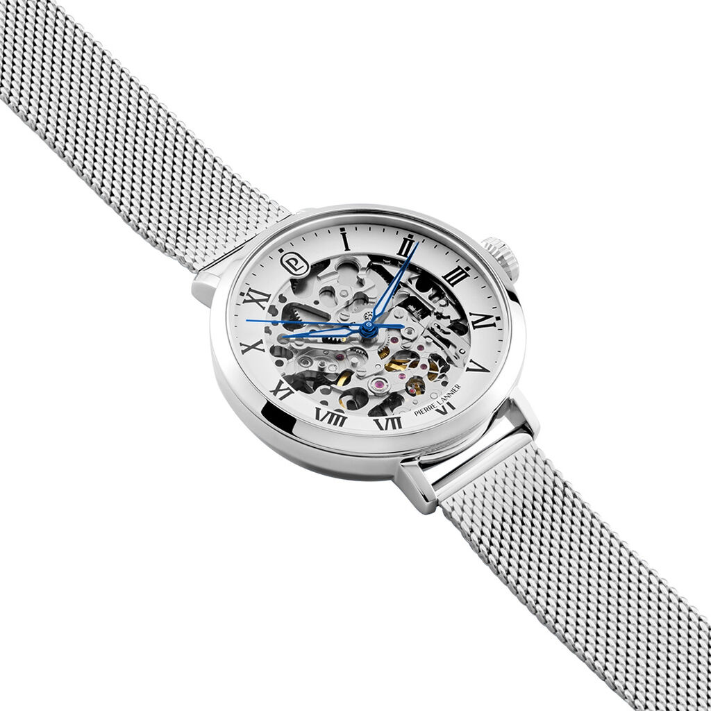 Montre Pierre Lannier Lannier Automatique 35 Blanc - F&ecirc;te des m&egrave;res Femme | Histoire d&rsquo;Or