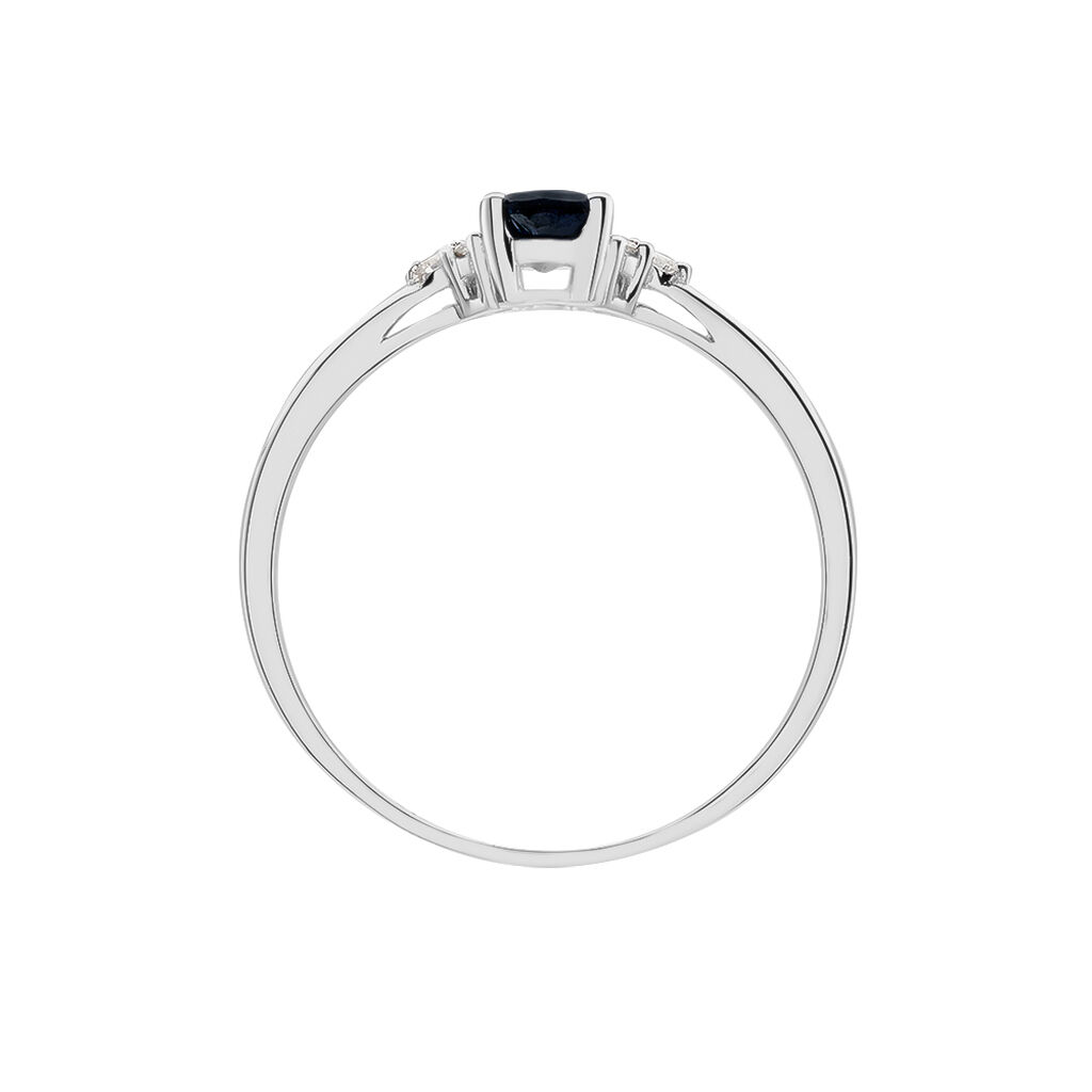 Bague Lea Or Blanc Saphir Et Diamant - Bagues solitaires Femme | Histoire d&rsquo;Or