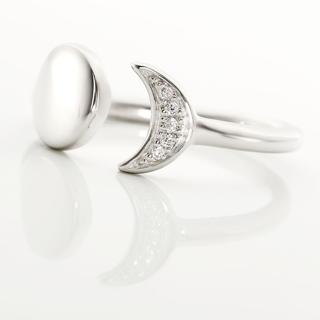 Bague Lyana Argent Blanc Oxyde De Zirconium - Bagues avec pierre Femme | Histoire d’Or