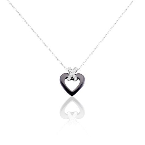 Collier Nolwen Argent Blanc Céramique Et Oxyde De Zirconium - Colliers fantaisie Femme | Histoire d’Or