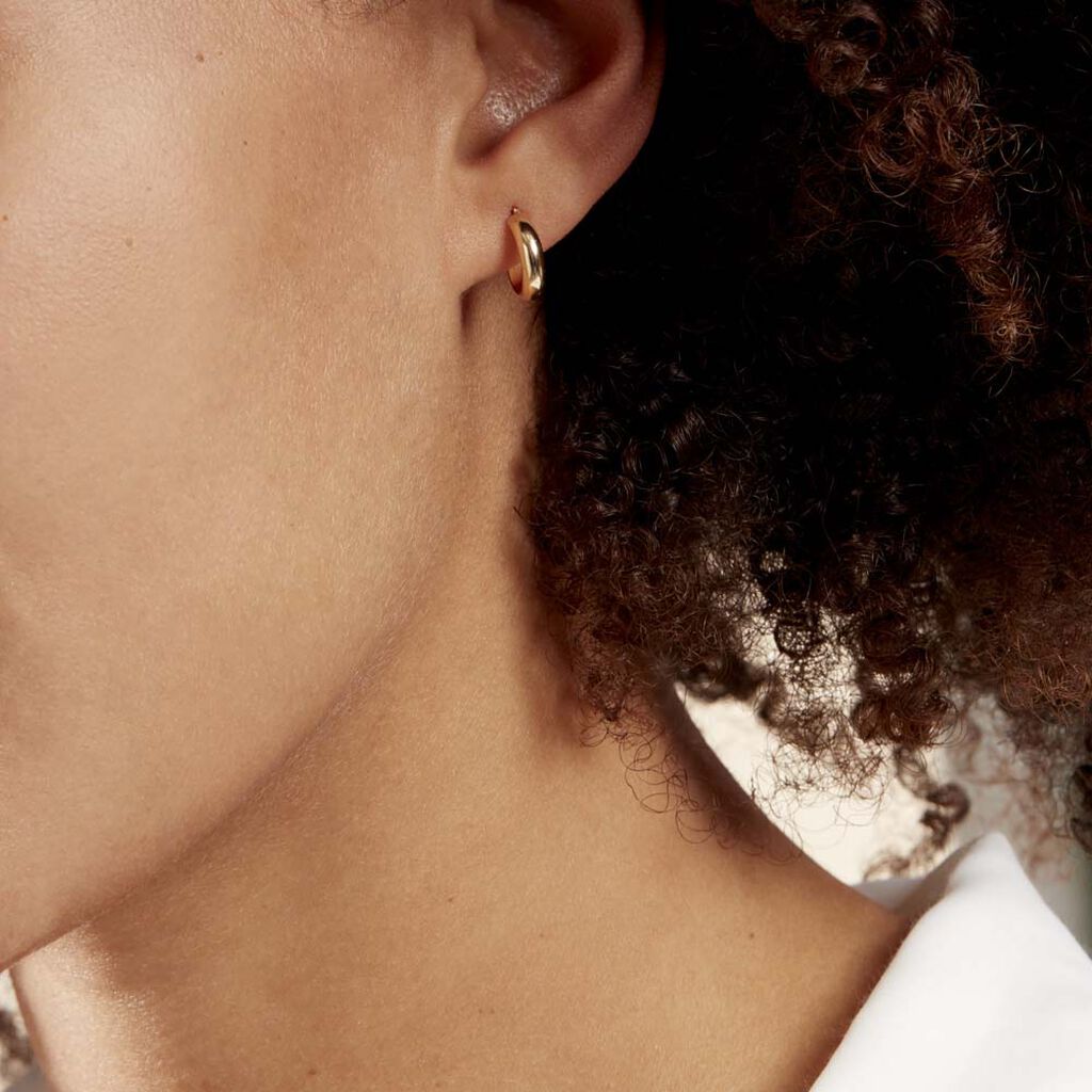 Créoles Shalana Or Jaune - Boucles d'oreilles créoles Femme | Histoire d’Or