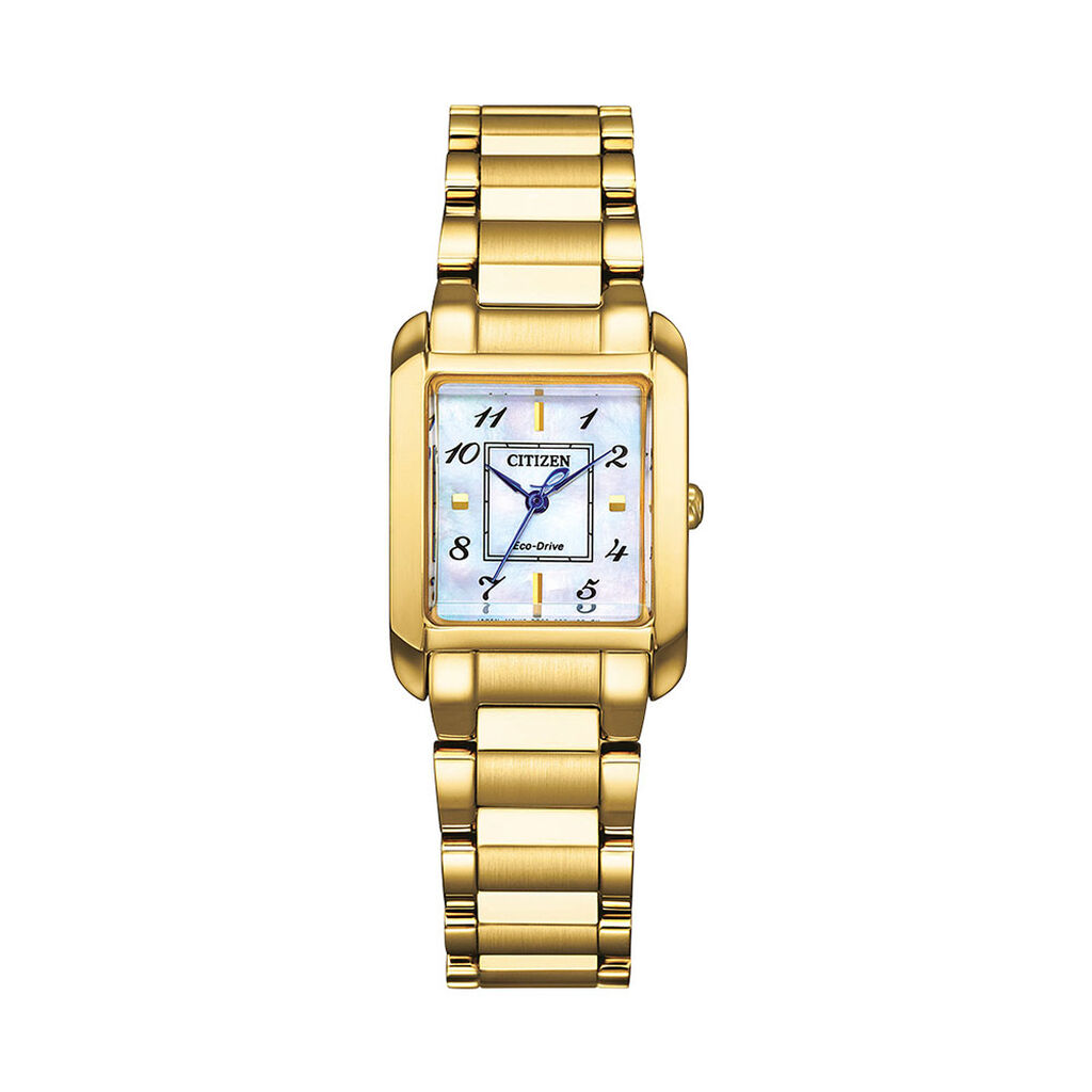 Montre Citizen Ladies Square Nacre Blanche - Montres Femme | Histoire d&rsquo;Or