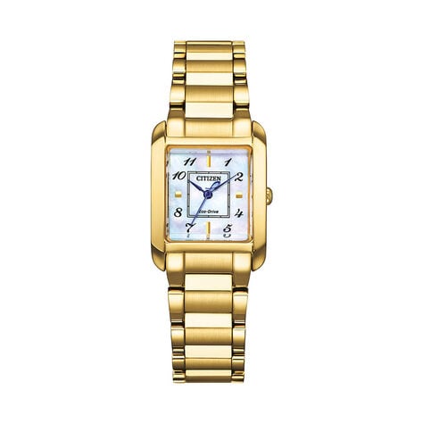 Montre Citizen Ladies Square Nacre Blanche - Montres Femme | Histoire d&rsquo;Or