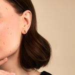 Boucles D'Oreilles Puces Prune Or Jaune Diamant - Clous d'oreilles Femme | Histoire d&rsquo;Or