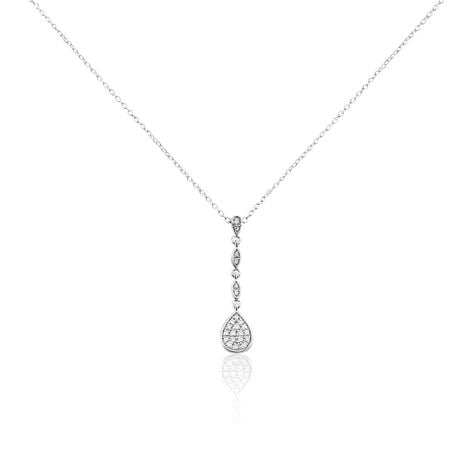 Collier Unice Or Blanc Diamant - Colliers Femme | Histoire d&rsquo;Or