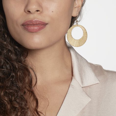 Boucles D'oreilles Pendantes Acier Doré Rohan - Boucles d'oreilles fantaisie Femme | Histoire d’Or