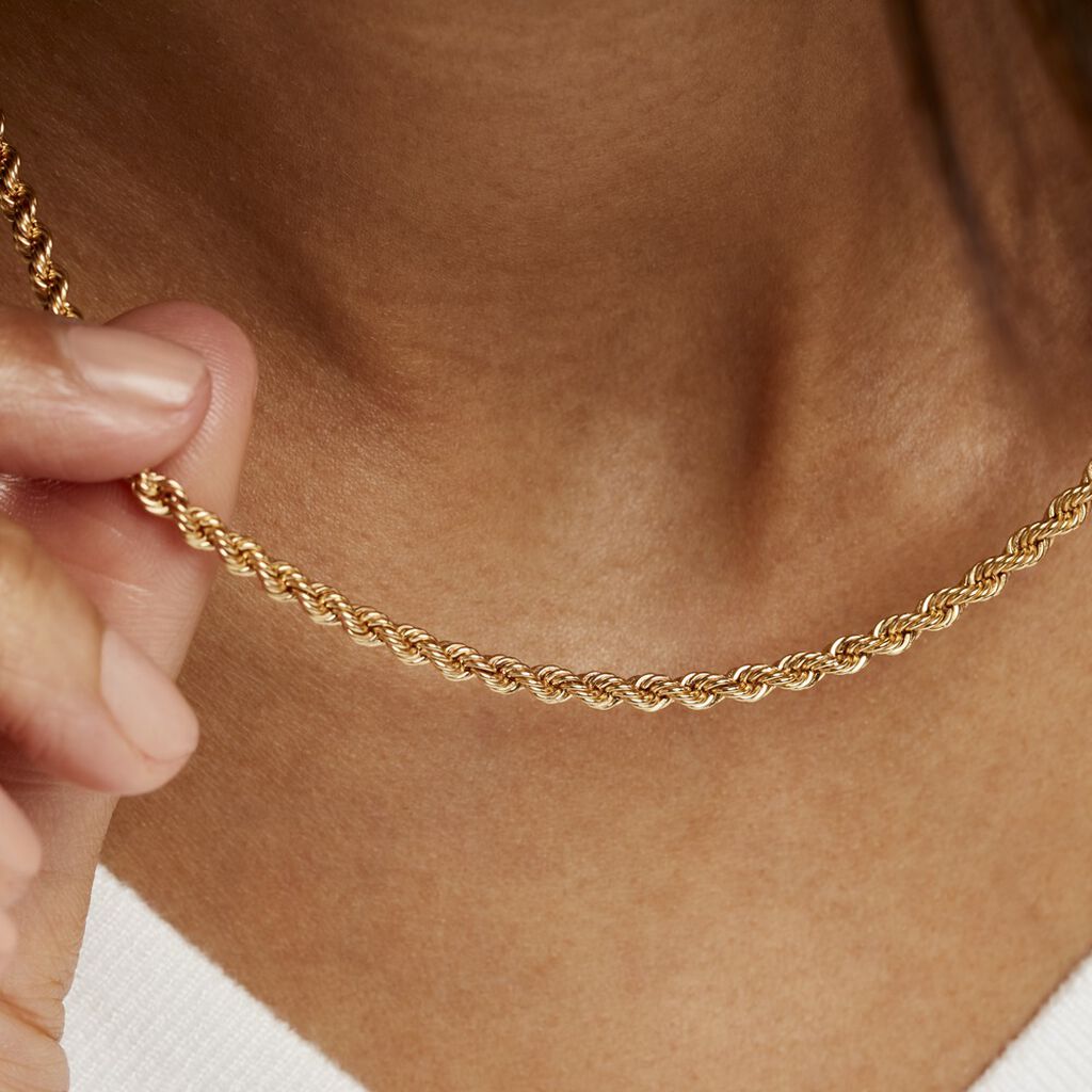 Collier Jerry Maille Corde Or Jaune - Chaines Femme | Histoire d’Or