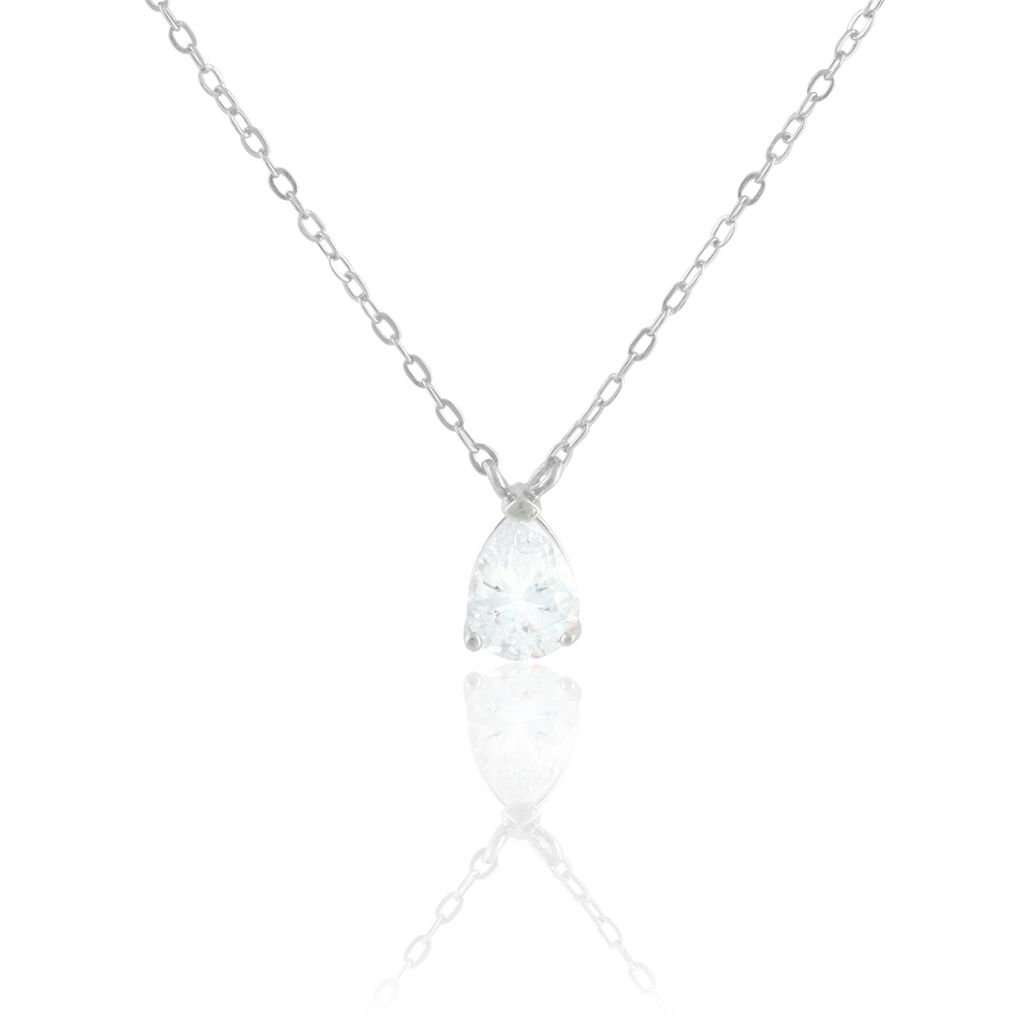 Collier Carolyn Argent Blanc Oxyde De Zirconium