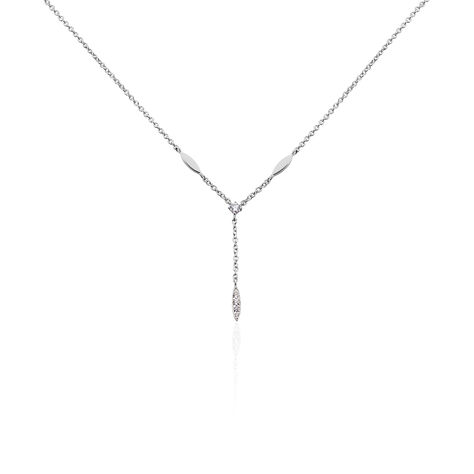 Collier Bormana Argent Blanc Oxyde De Zirconium - Colliers fantaisie Femme | Histoire d&rsquo;Or