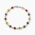 Bracelet Argent Blanc Rosalie Ambres - Bracelets Femme | Histoire d&rsquo;Or