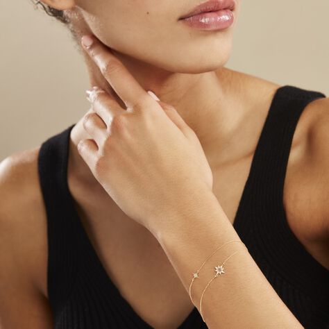 Bracelet Terrie Or Jaune Calcedoine Et Oxyde De Zirconium - Bracelets Femme | Histoire d’Or