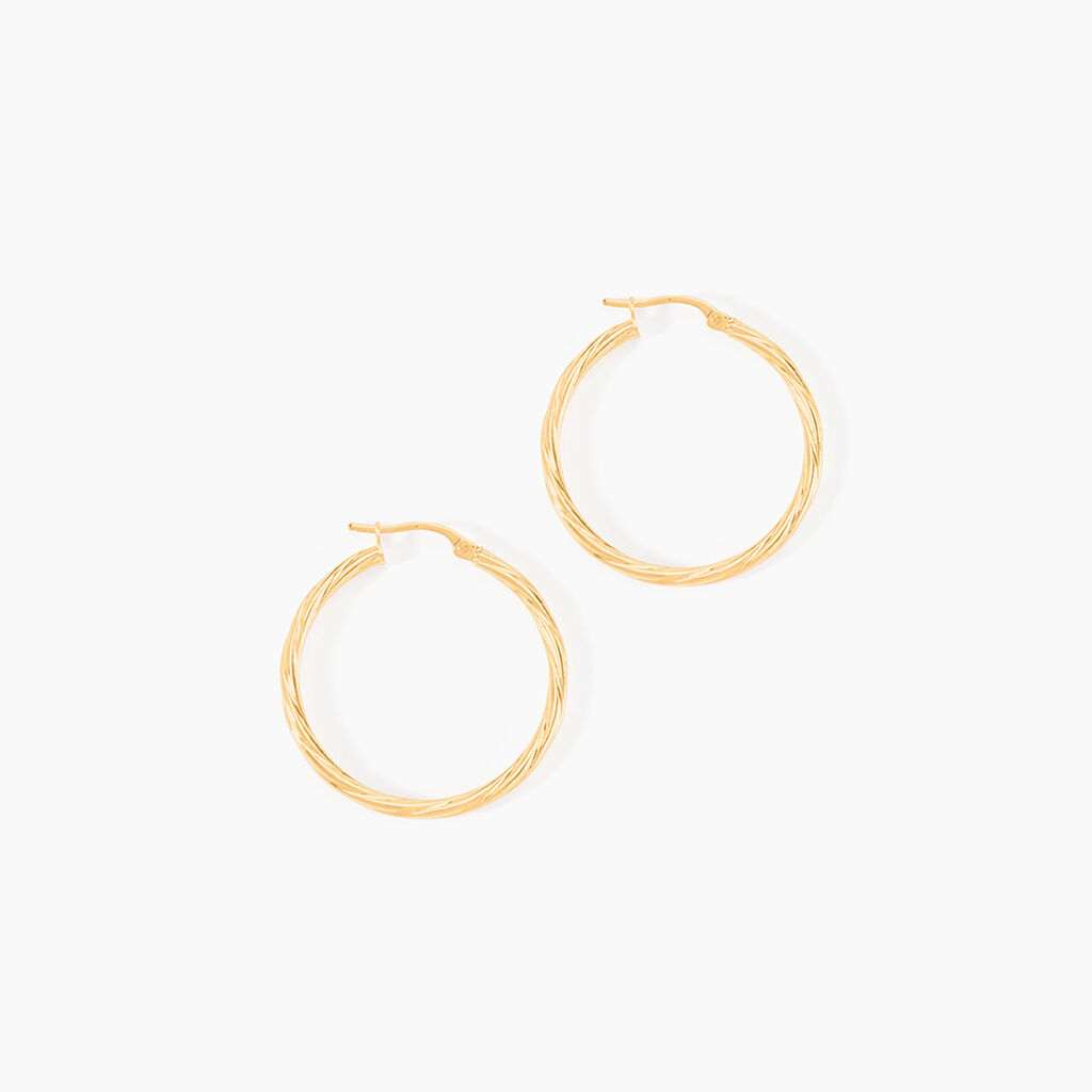 Créoles Youri Or Jaune - Boucles d'oreilles créoles Femme | Histoire d’Or