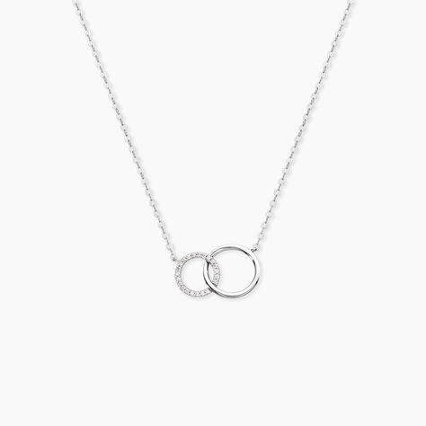Collier Or Blanc Nesrine Oxydes - Colliers Femme | Histoire d&rsquo;Or