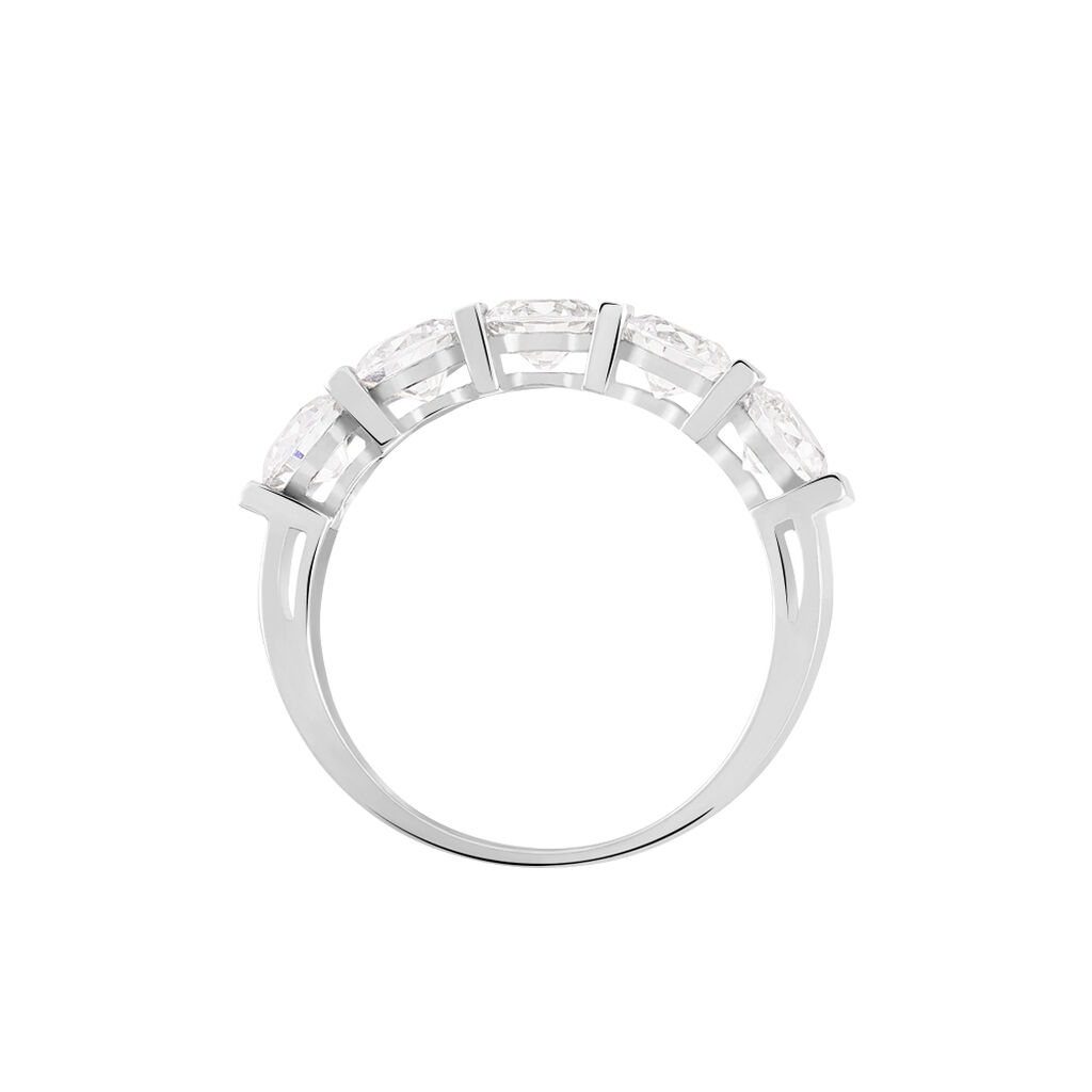 Bague Lyana Or Blanc Oxyde De Zirconium - Bagues avec pierre Femme | Histoire d&rsquo;Or