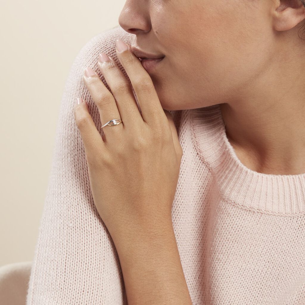 Bague Nohane Or Bicolore Diamant - Bagues solitaires Femme | Histoire d’Or