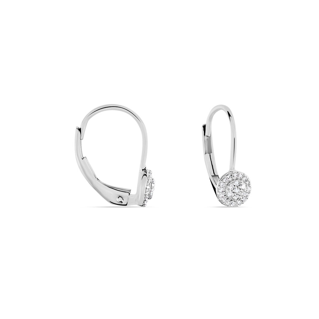 Boucles D'oreilles Pendantes Ursilla Or Blanc Diamants - Boucles d'oreilles pendantes Femme | Histoire d’Or
