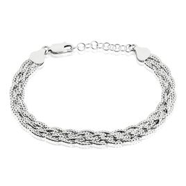 Argent Blanc Elae Maille Tresse - Bracelets chaîne Femme | Histoire d’Or