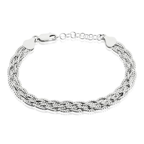 Argent Blanc Elae Maille Tresse - Bracelets chaîne Femme | Histoire d’Or