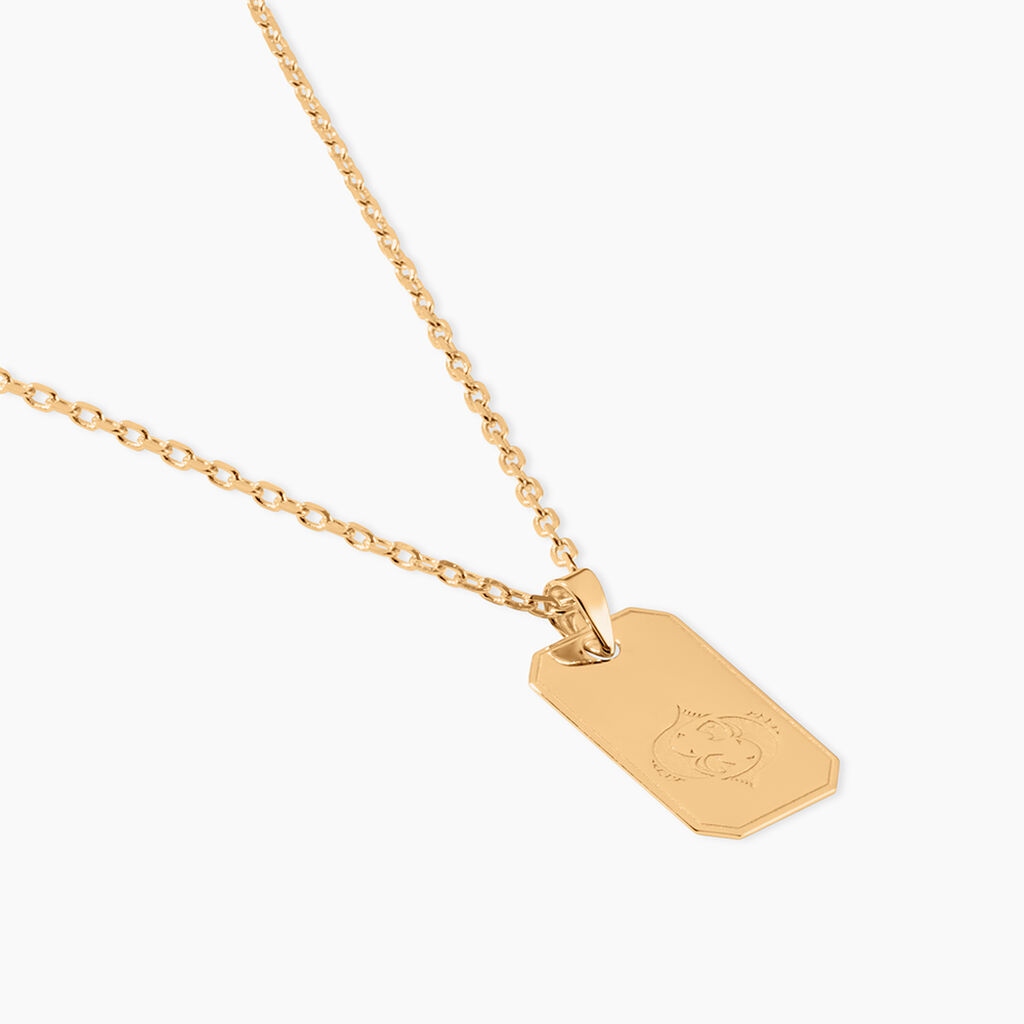 Collier Plaqu&eacute; Or Quintien - Colliers Naissance Homme | Histoire d&rsquo;Or