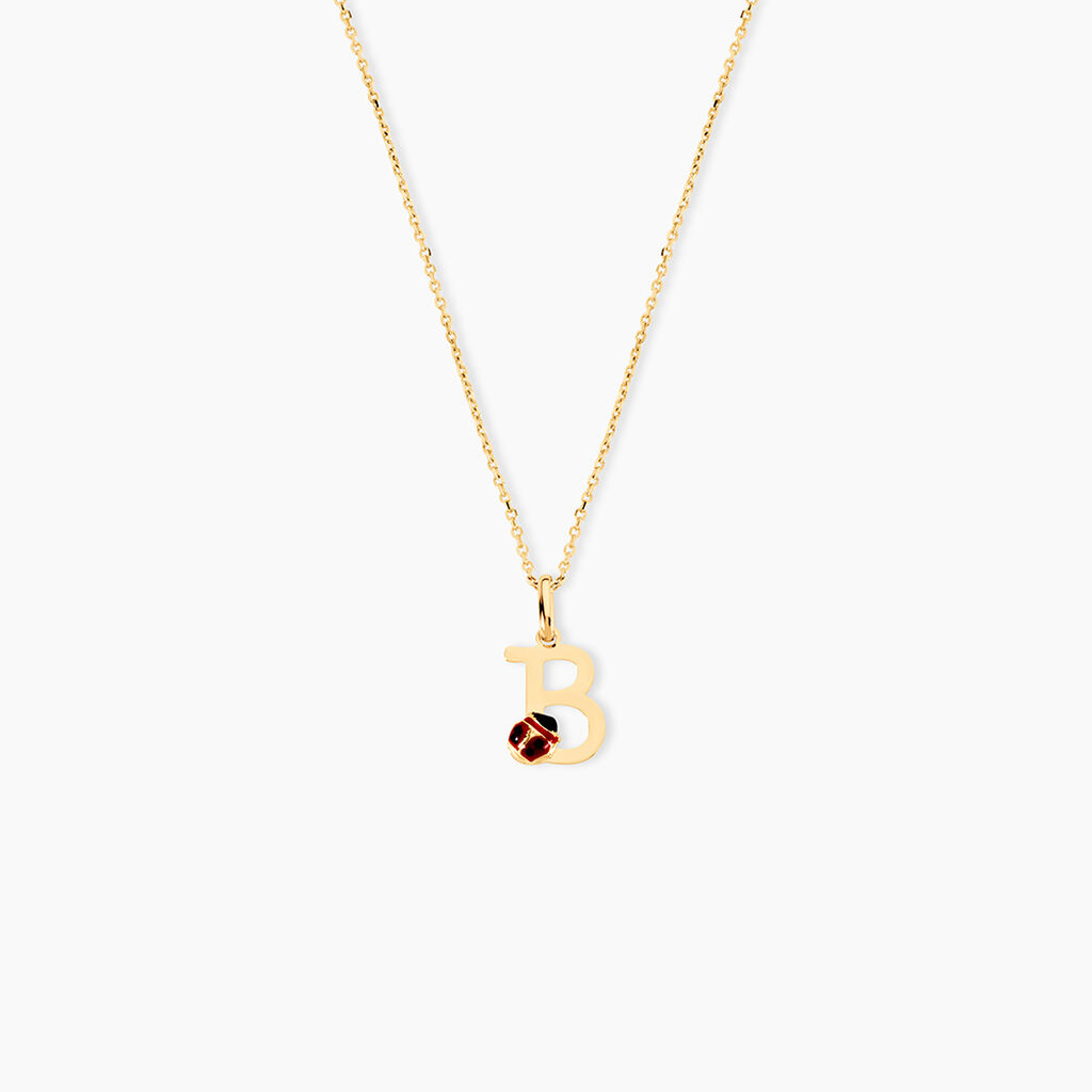 Pendentif Helidie Coccinelle Lettre Or Jaune - Pendentifs Enfant | Histoire d&rsquo;Or