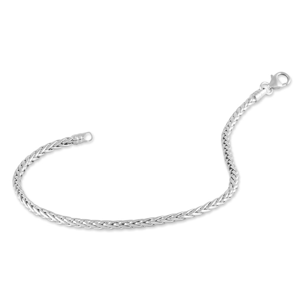 Bracelet Jany Maille Palmier Or Blanc - Bracelets cha&icirc;ne Femme | Histoire d&rsquo;Or