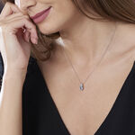 Collier Britney Or Blanc Topaze Et Oxyde De Zirconium - Colliers Femme | Histoire d&rsquo;Or