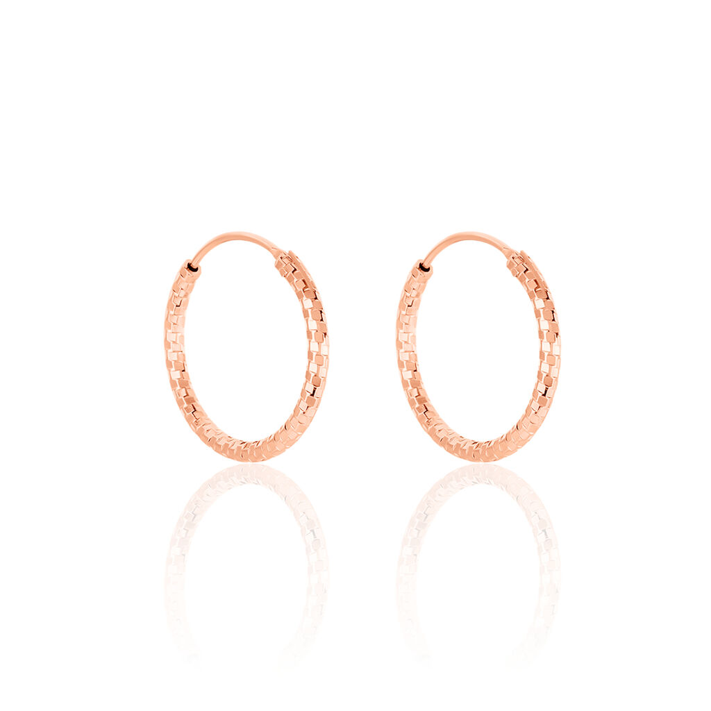 Créoles Argent Rose Agathe - Boucles d'oreilles créoles Femme | Histoire d’Or