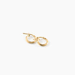 Cr&eacute;oles Youri Argent Dor&eacute; A L'Or 750/1000 - Boucles d'oreilles cr&eacute;oles Femme | Histoire d&rsquo;Or