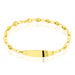 Bracelet Identité Evin Maille Grain De Cafe Or Jaune - Bracelets Communion Enfant | Histoire d’Or