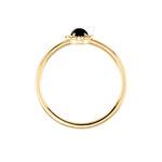 Bague Vintage Love Plaqu&eacute; Or Jaune Agate - Bagues solitaires Femme | Histoire d&rsquo;Or