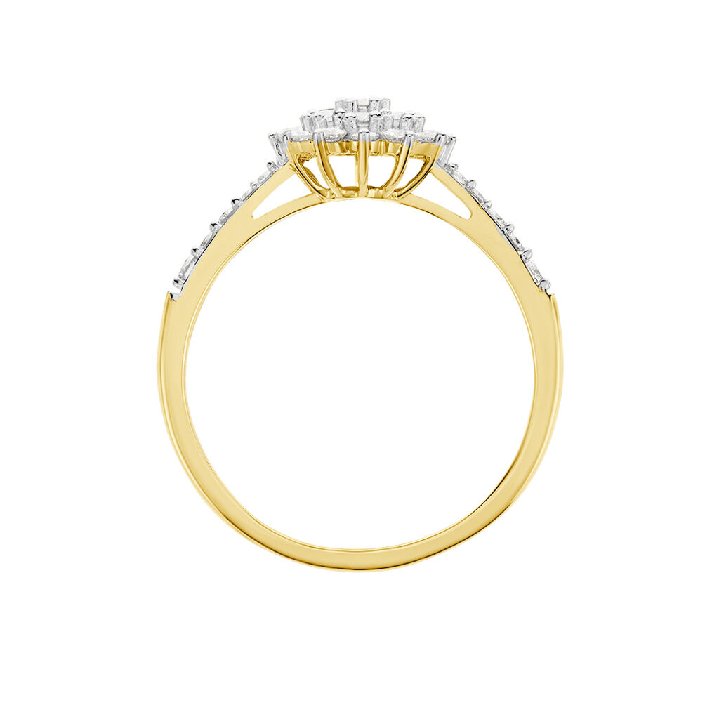 Bague Chouchana Ld Or Jaune Diamant Synth&eacute;tique - Bagues avec pierre Femme | Histoire d&rsquo;Or
