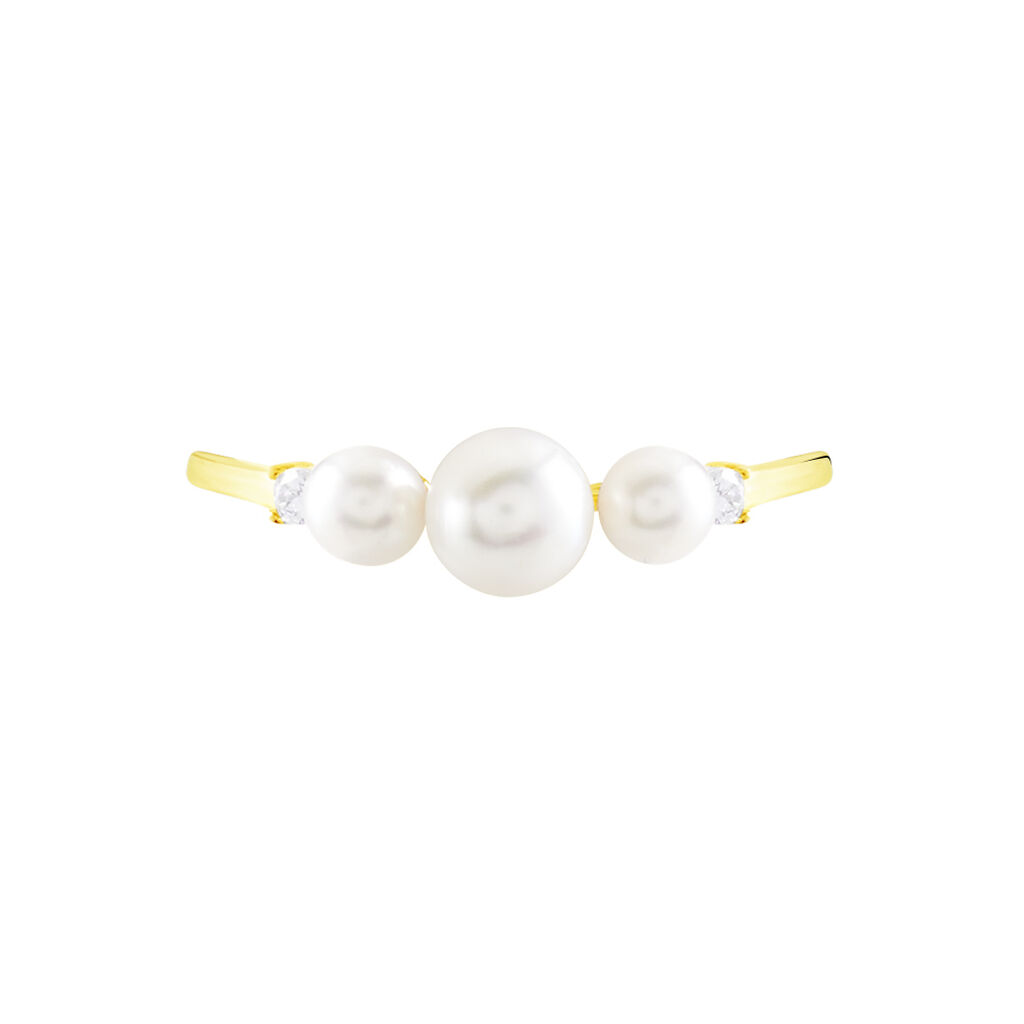 Bague Jwan Or Jaune Perle De Culture - Bagues avec pierre Femme | Histoire d’Or