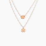 Collier Mimosa Argent Rose - Ras de cou Femme | Histoire d&rsquo;Or