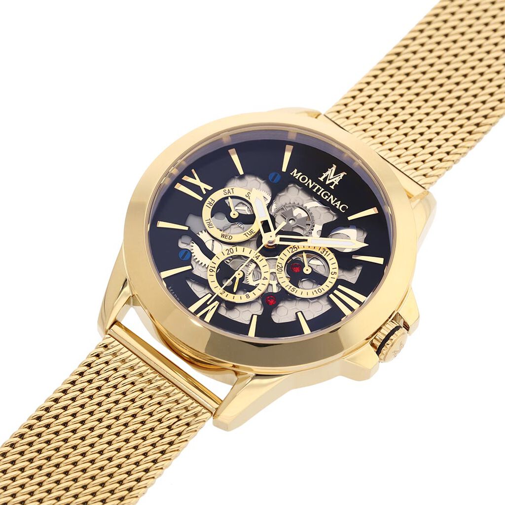 Montre Montignac Round Noir - Montres Homme | Histoire d’Or