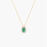 Collier Dorottya Or Jaune Emeraude Diamant