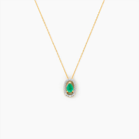 Collier Dorottya Or Jaune Emeraude Diamant - Colliers Femme | Histoire d’Or