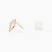 Boucles D'oreilles Puces Smeralda Or Rose Diamant - Clous d'oreilles Femme | Histoire d’Or