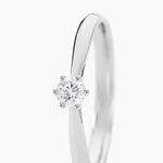 Bague Solitaire Veronika Or Blanc Diamant - Bagues solitaires Femme | Histoire d&rsquo;Or