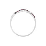 Bague Sofia Or Blanc Rubis Et Diamant - Bagues avec pierre Femme | Histoire d&rsquo;Or
