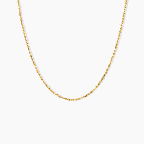 Collier Jerry Argent Dor&eacute; A L'Or 750/1000 - Bijoux sans pierre Femme | Histoire d&rsquo;Or