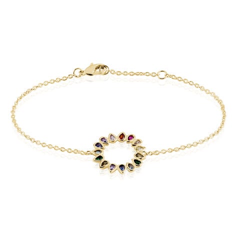 Bracelet Plaqué Or Jaune Ethem Pierres Multicolores - Bracelets Femme | Histoire d’Or