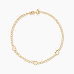 Bracelet Sweetheart Argent Dor&eacute; A L'Or 750/1000 Nacre - F&ecirc;te des m&egrave;res Femme | Histoire d&rsquo;Or