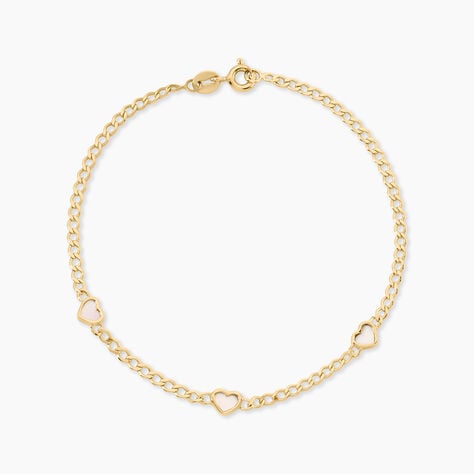 Bracelet Sweetheart Argent Dor&eacute; A L'Or 750/1000 Nacre - F&ecirc;te des m&egrave;res Femme | Histoire d&rsquo;Or