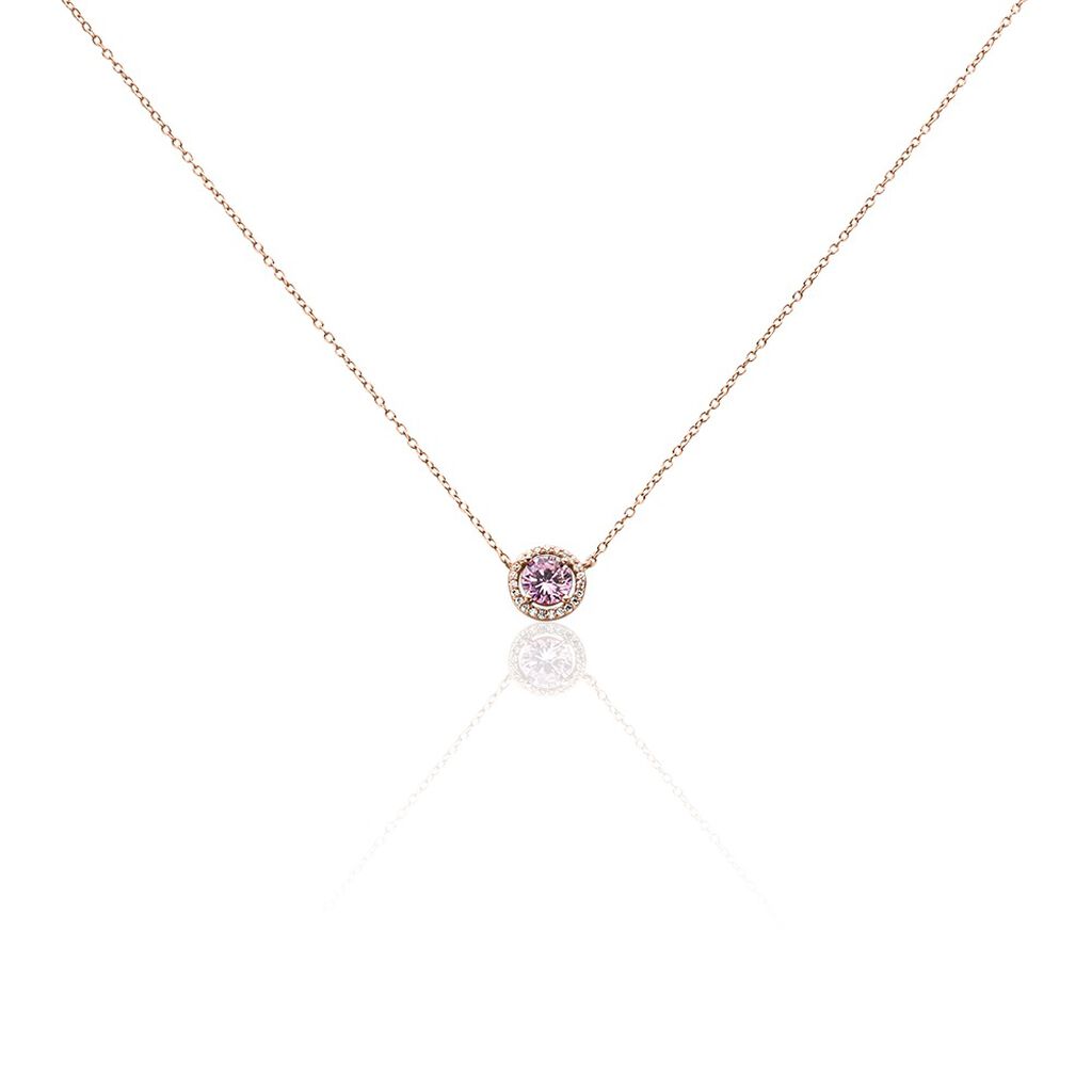 Collier Rio Copacabana Argent Rose Oxyde De Zirconium - Colliers fantaisie Femme | Histoire d’Or