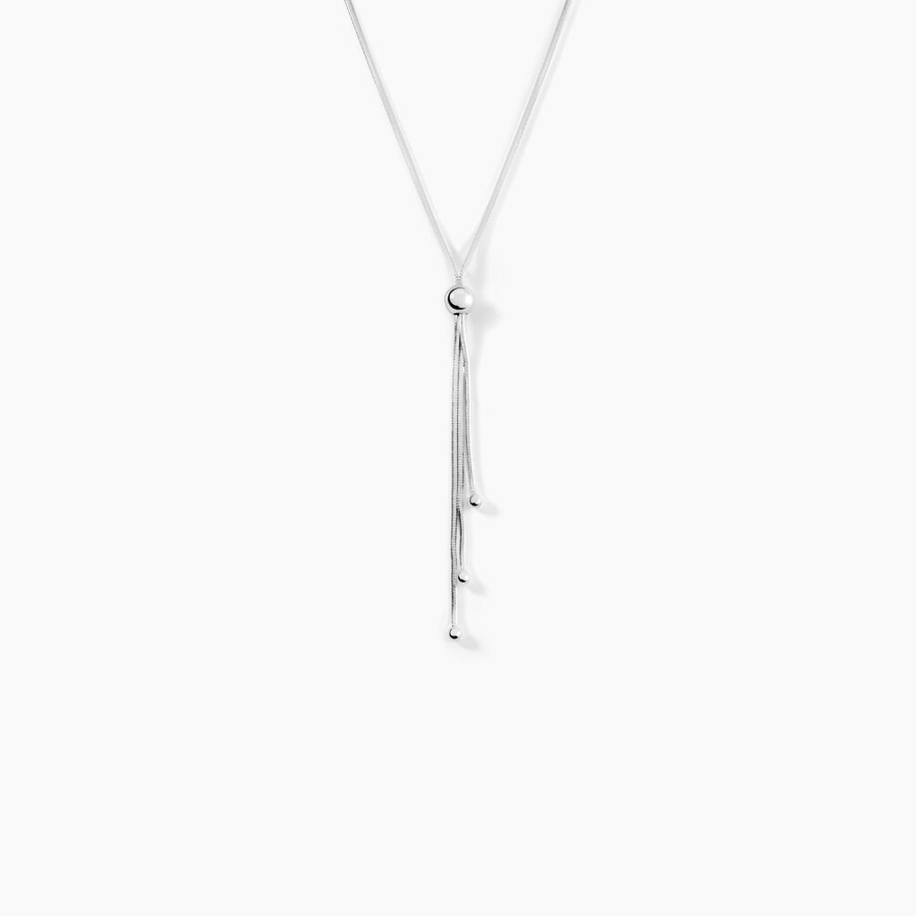 Collier Giorgia Argent Blanc - Colliers fantaisie Femme | Histoire d’Or