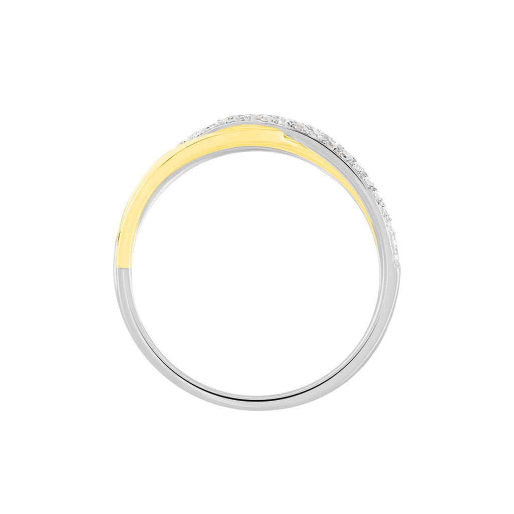 Bague Nene Or Bicolore Diamant - Bagues avec pierre Femme | Histoire d’Or