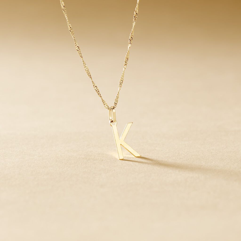 Pendentif Ionia Lettre Or Jaune - Pendentifs Famille | Histoire d&rsquo;Or