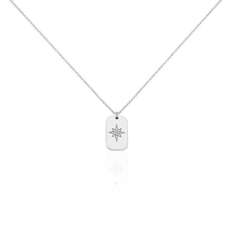 Collier Laig Argent Blanc Oxyde De Zirconium - Colliers fantaisie Femme | Histoire d&rsquo;Or