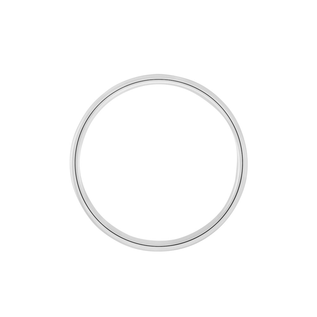 Alliance Ikhlas Ruban Plat Argent Blanc - Alliances Homme | Histoire d’Or