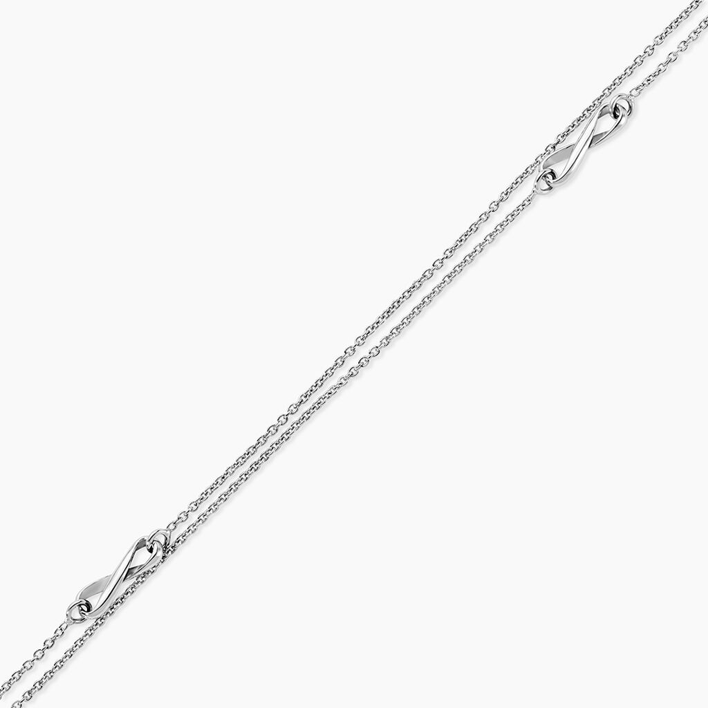 Cha&icirc;ne De Cheville Noelle Argent Blanc - Cha&icirc;nes de cheville Femme | Histoire d&rsquo;Or